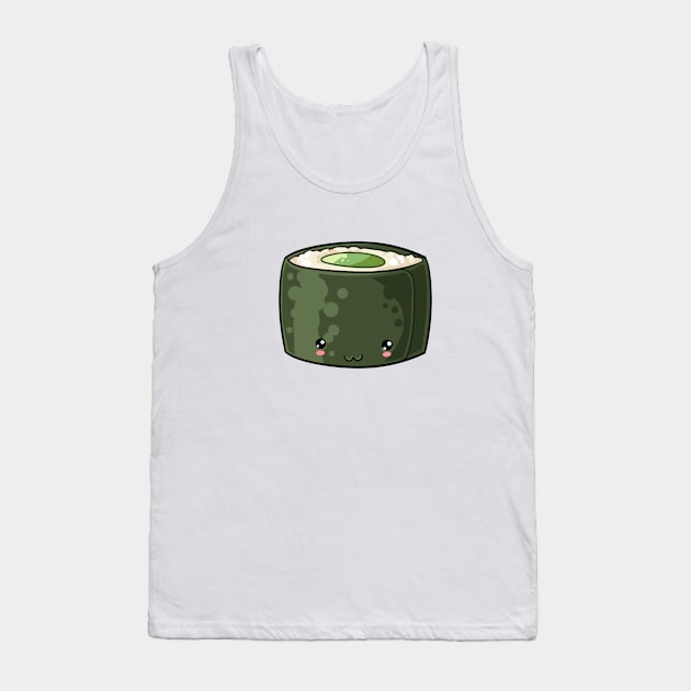 Kawaii food avocado roll Japanese style Tank Top by Japanese Designs